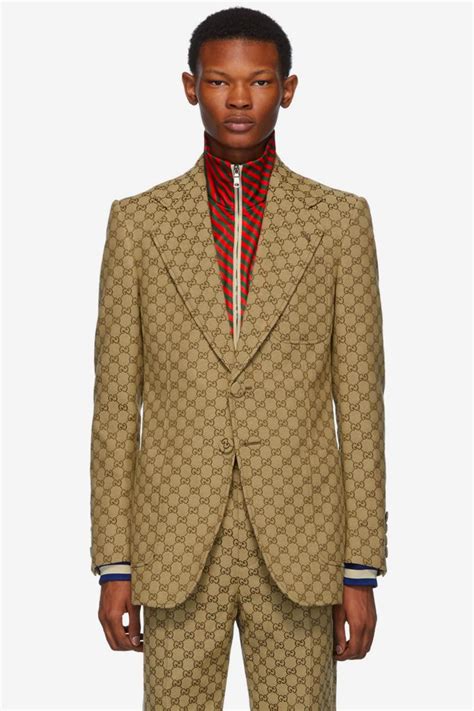 gucci blazer jacket men's|Gucci wedding suit.